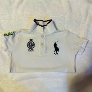 White, Ralph Lauren polo for boys, size 2T.